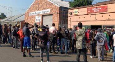 March and March members moved into Pietermaritzburg's West Street area, commonly known as "Somalia", on Thursday as part of the organisation's ongoing campaign targeting alleged undocumented foreign nationals. Photo: Andiswa Mchunu
