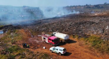 While the fire at the New England Road Landfill Site is no longer spreading, it remains deep-seated beneath the waste mass, making it complex to extinguish completely. PHOTO: MSUNDUZI MUNICIPALITY