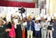 Deputy Minister of Communications and Digital Technologies Mondli Gungubele poses for a photograph with graduates of the ICT programme during the Youth Digital Media and Film Indaba at Estcourt Town Hall on Friday. Photo: Andiswa Mchunu