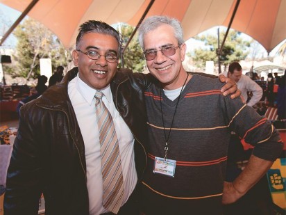 Krugersdorper Preshen Pillay with event organiser Francois Richards.