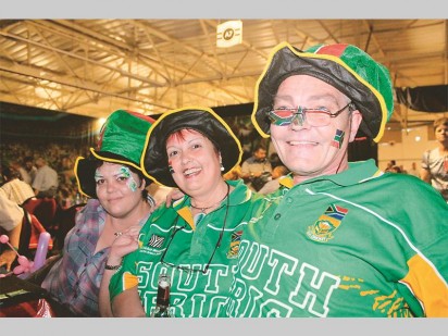 Springbok-ondersteuners het die rugbywedstryd tussen Suid-Afrika en Australië by Silverstar se Absa Boktown baie geniet.