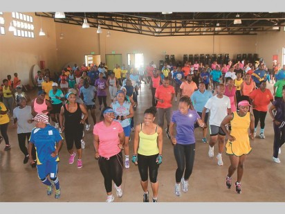 Members from the South African Police Services in Gauteng participated in a Mass Aerobics Marathon to test their endurance and fitness.