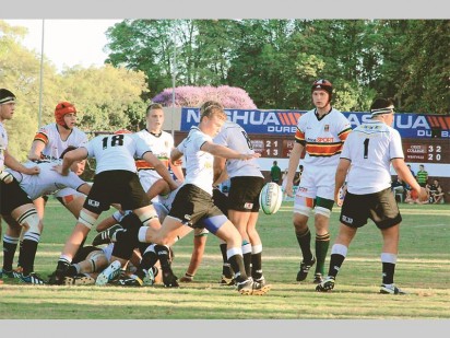 Monument scrum half Stefan Fitzgerald in the game against Affies.