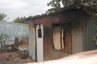 The home of a man that caught fire leaving him hospitalised.