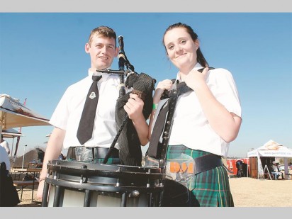 Ross Montgomery and Kylie Howard from the Glen Allen Pipe Band.