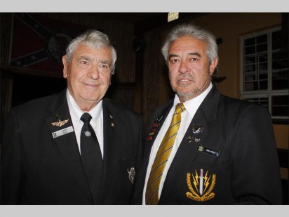 Former 32 Battalion members General Gert Nel and Mike Beyl.