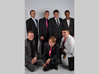 The boys of UniHigh are (back row from the right) Ruan Cronje, Clayton Keys and Tshepo Mahlangu. The rest of the boys are the partners of some of the girls.