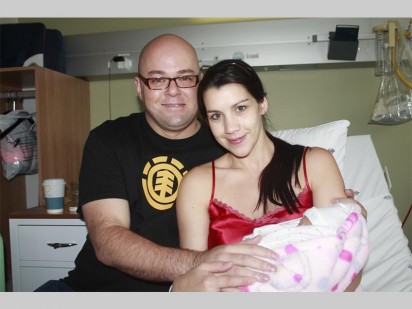 Shaun and Monica D'Maye, parents of little Lilly, who was born at 8am and weighed 2,65kg at birth.