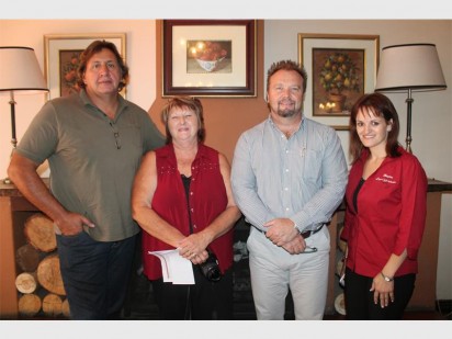 Bernard Botha, Jenny Kok, Michael Holenstein and Angela da Cunha attending the Magaliesburg Business Forum breakfast meeting which was held at Valley Lodge & Spa,