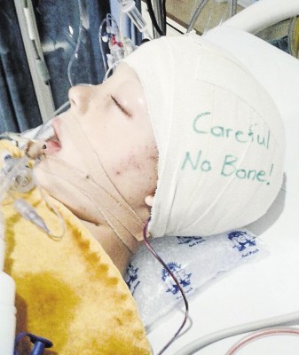 Caden Slabbert in hospital. Photo: Netwerk24