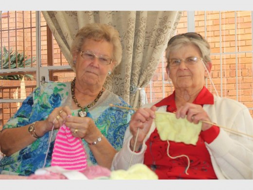 Joey Schoeman and Iris Boddington knit their hearts out at the club.