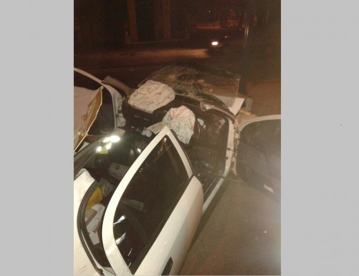 The Jaws of Life had to be used to free the driver from this wreck after the accident on Voortrekker Road.