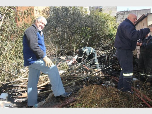 DA Ward Councillor of Ward 20, Jakkie Naudé on the scene.