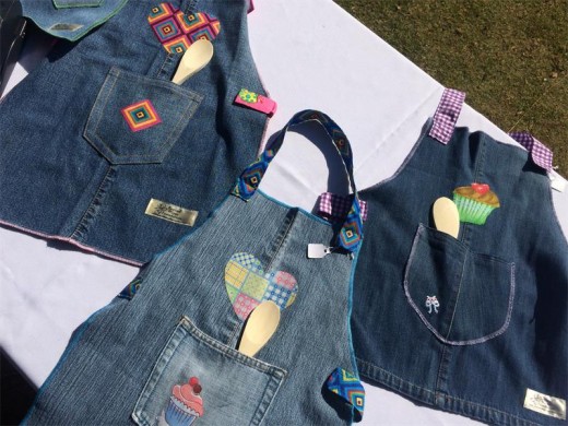 Goods for children made of recycled denim by the Special Wings Foundation, a non-profit organisation raising funds for kids with special needs.