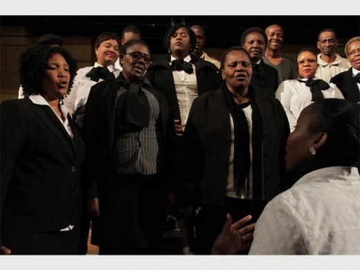 Zama Sigabi leading the choir.