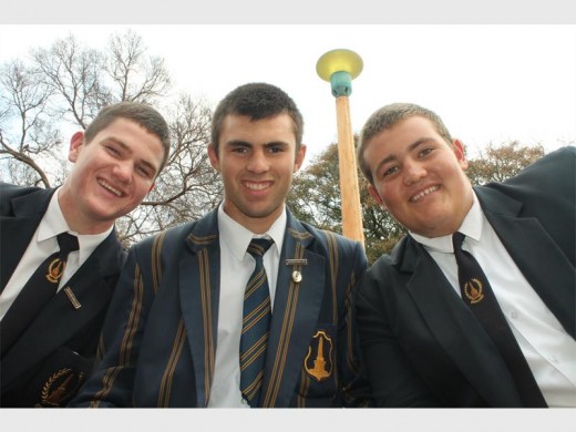 Kyle Blignaut, Dandre Prinsloo en Christen van Niekerk wat vir die onder 16 Noorvaal-span gekies is.