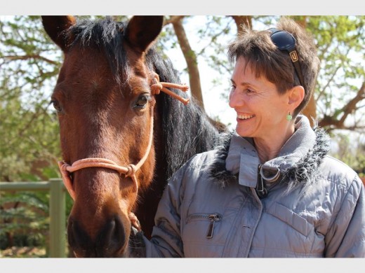 Lara Causton formed a connection with the horse during the workshop.