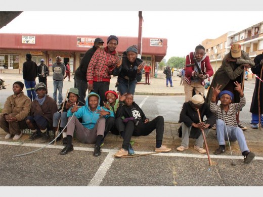 Sticks and stones flew into the air, trying to get Mogale City's attention.