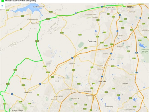 If you want to avoid the N14 entirely, you can drive past Hartbeespoort Dam. However, this route is much longer, but it might save you some time because it is less congested.