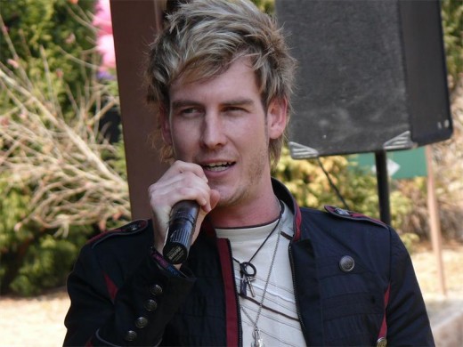 Ruan Weppener from Pretoria entertains guests with his vocal ability.