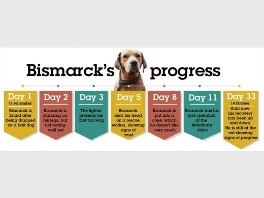 Bismarck's progress, in a nutshell.