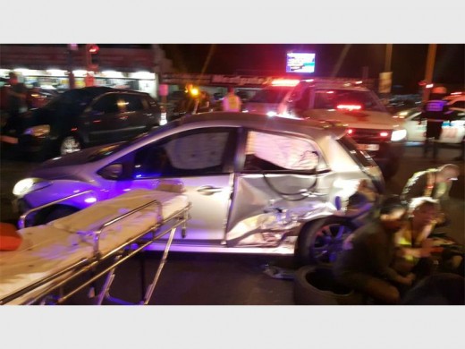 The third vehicle involved in last night's accident on Voortrekker Road.