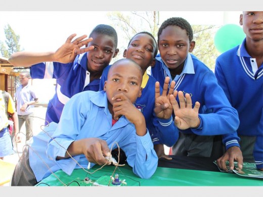 This group charged R1 for a try at their hand-made wire-loop game.