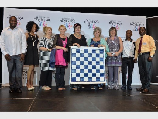 Teachers of Paardekraal Primary with Hellen Moropa from Silverstar (second from left).