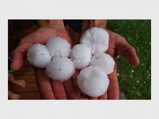 Hail as big as tennis balls have fallen in parts of South Africa before.