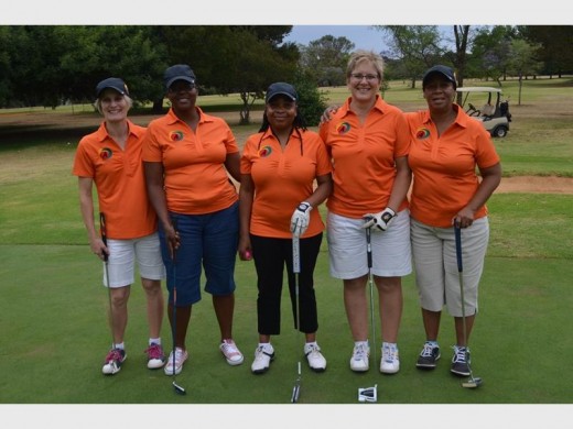 One of the women's teams at the golf day.