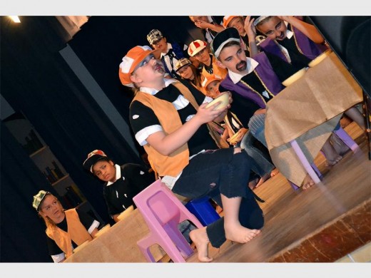 Oliver Twist re-enacted by Monument Primary pupils.
