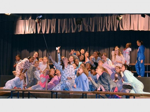 A scene in the play of the Broadway favourite, Annie.