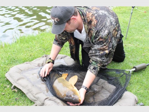 John Sinden caught a 6,7 kilogram carp at Bergsig Trout Farm.