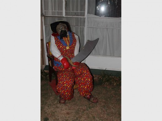 Resident's front yard comes alive on Halloween.