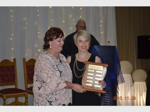 Prof Maki Klopper and Desiré Harmse, the student of the year.