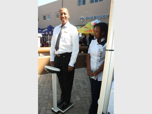 Hospital General Manager Motlalentoa Motsoane weighing up his health status.