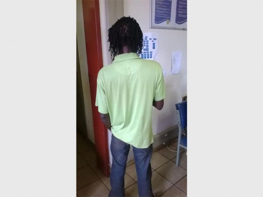 This suspect was arrested for being in possession of a large amount of dagga in Tarlton.