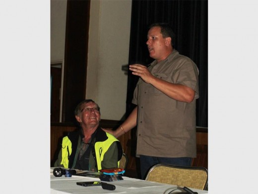 Oom Joe Hughill who was named the Patroller of the Year,  and Carlos Mitchell.