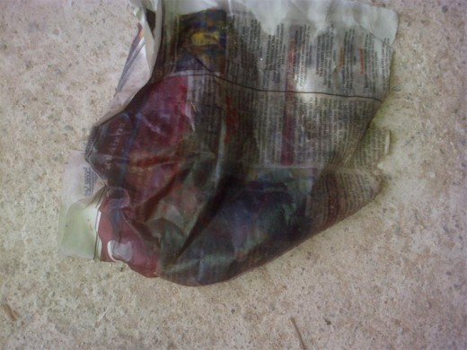 The strange substance on the newspaper that was burned, believed to have kept the family sound asleep during the robbery.