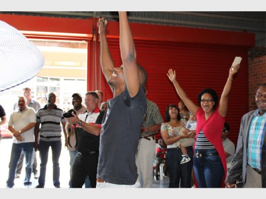 Sandiso Ndlovu won the competition. His key unlocked the silver Kia Picanto, which meant he had the option of choosing between the car or R100 000.