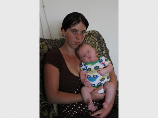 Sarah Jonk said she was forced to breastfeed her baby boy in public.