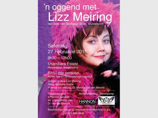 'n Oggend saam met Lizz Meiring vir 'n goeie doel.