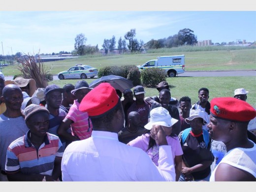 Members of the EFF joined in to support the frustrated workers.