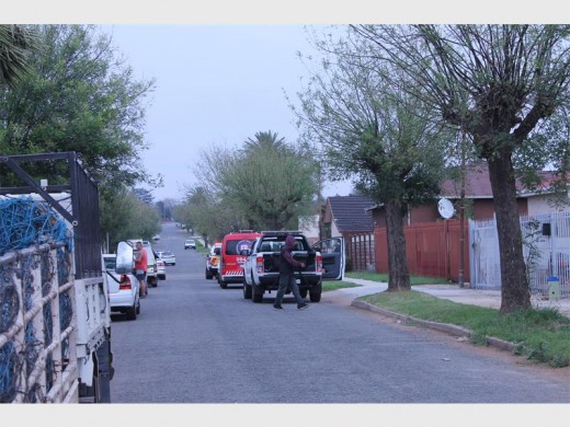Voster Street packed with police and paramedic vehicles following a mysterious shooting incident earlier this morning.