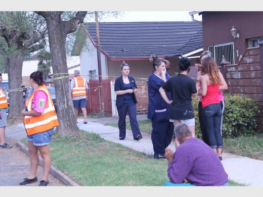 The house where the father was found dead and the mother in a critical condition following a mysterious shooting in Voster Street.