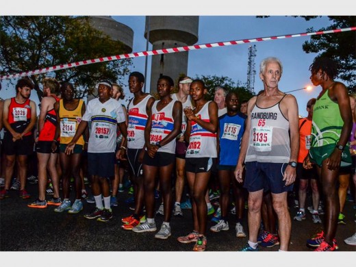 Road runners from all over the West Rand prepearing to start the 15km race. Photo by: Cherise Brady