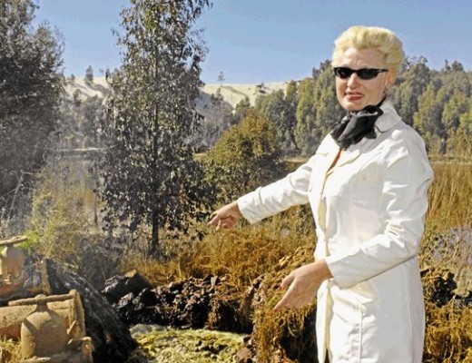 Mariette Liefferink Pointing out impact of mining. Photo: Financial Mail.