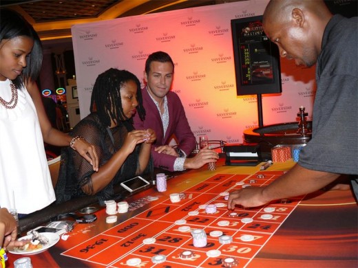 Armand trying his luck on the Roulette table.