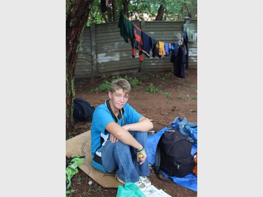 Marie Henn and some of her family members had been living in the Burgershoop Cemetery for over three months when they were thrown out in the rain.
