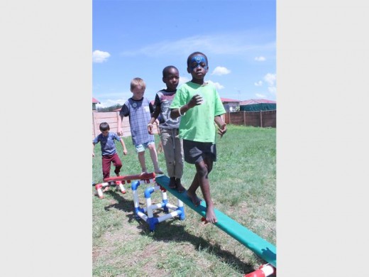 The children were entertained with various obstacle courses which tested their motor skills.